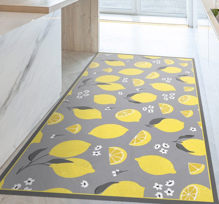 Tapis vinyle cuisine concept de tranche de citron - TenStickers