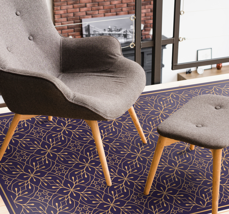 Tapis vinyle plantes concept floral élégant - TenStickers