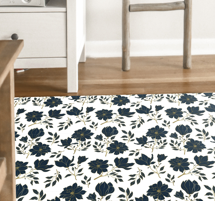 Tapis vinyle plantes conception de beauté florale - TenStickers
