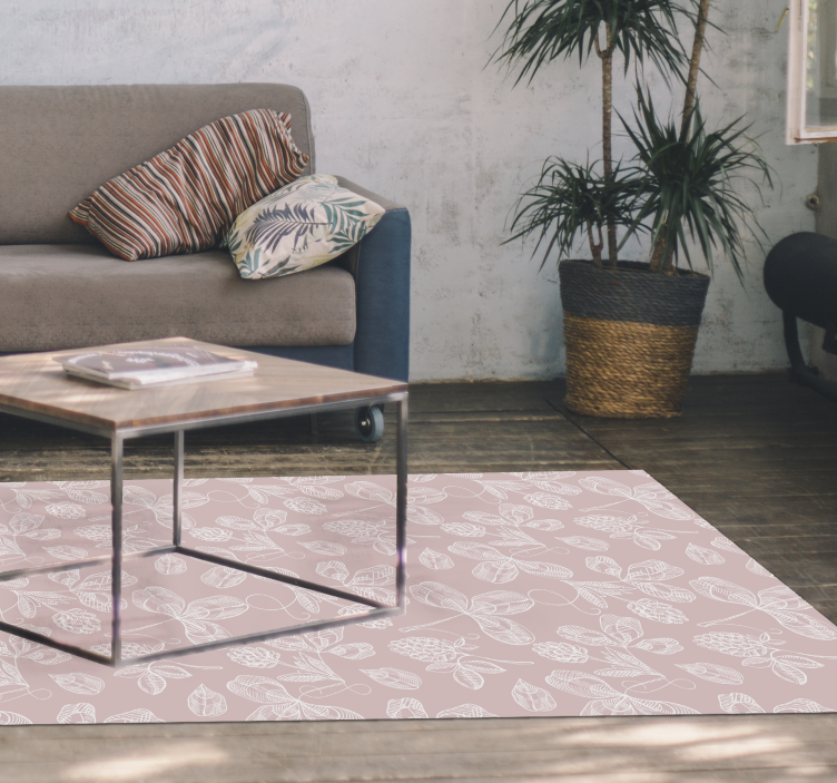 Tapis vinyle plantes croquis botaniques - TenStickers