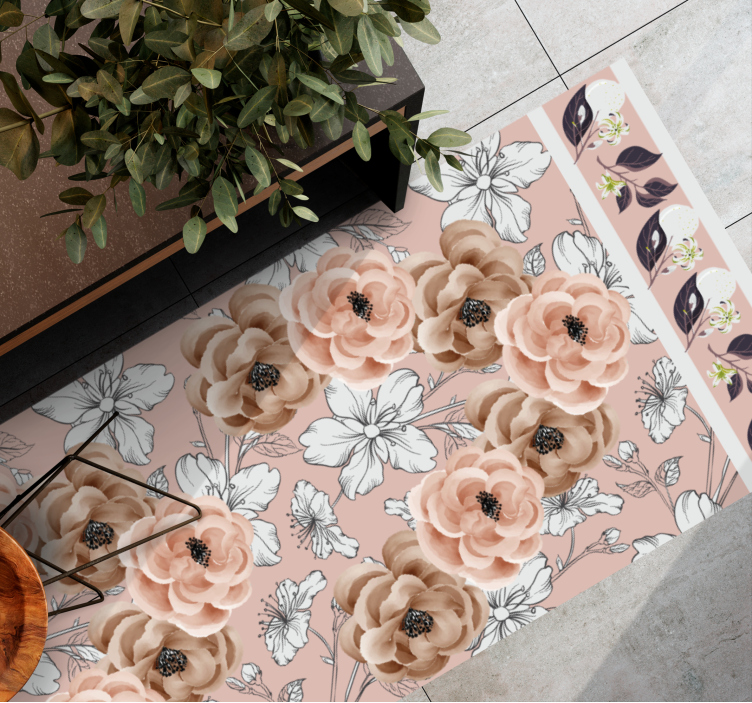Tapis vinyle plantes élégance botanique florale - TenStickers