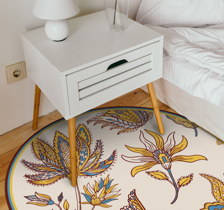 Tapis vinyle plantes élégance florale ornée - TenStickers