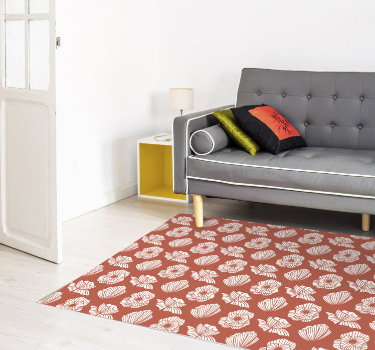 Tapis vinyle plantes élément floral - TenStickers