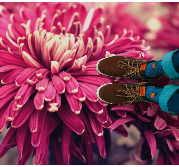 Tapis vinyle plantes chrysanthème réaliste - TenStickers
