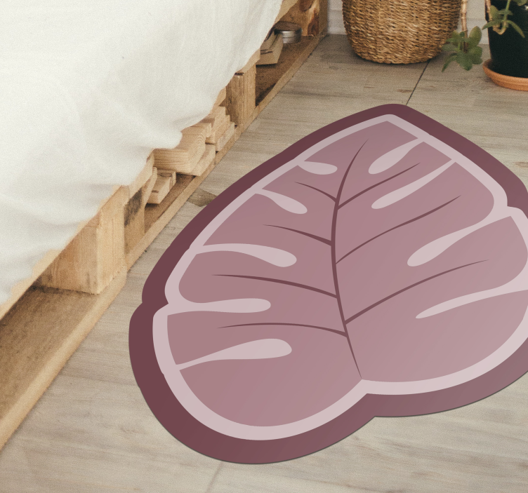 Tapis vinyle plantes forme de feuille botanique - TenStickers