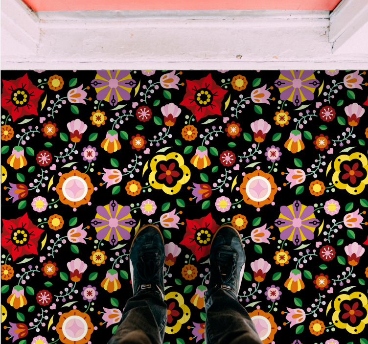 Tapis vinyle plantes illustration botanique lumineuse - TenStickers