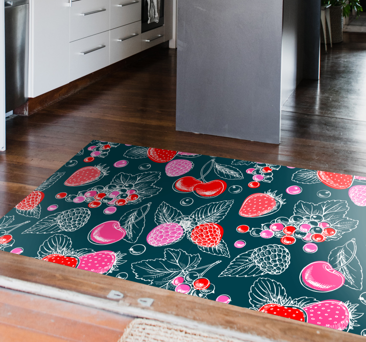 Tapis vinyle cuisine illustration d'un tableau de fruits - TenStickers