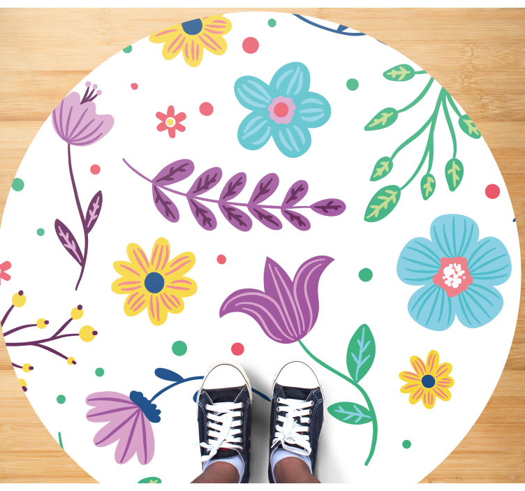 Tapis vinyle plantes inspiration florale vivante - TenStickers
