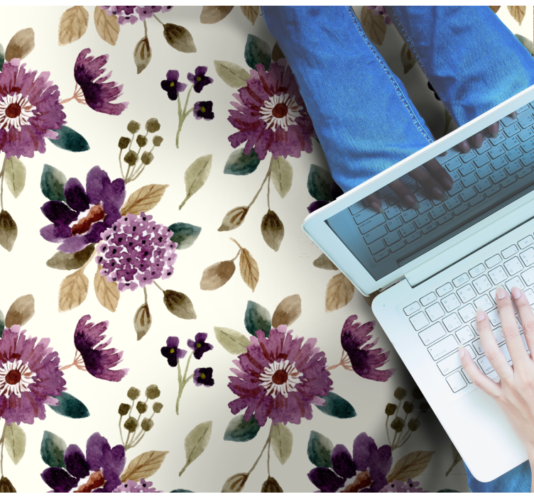 Tapis vinyle plantes joie épanouie - TenStickers