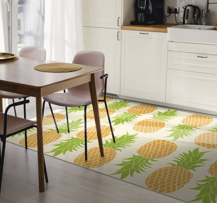 Tapis vinyle plantes motif ananas - TenStickers