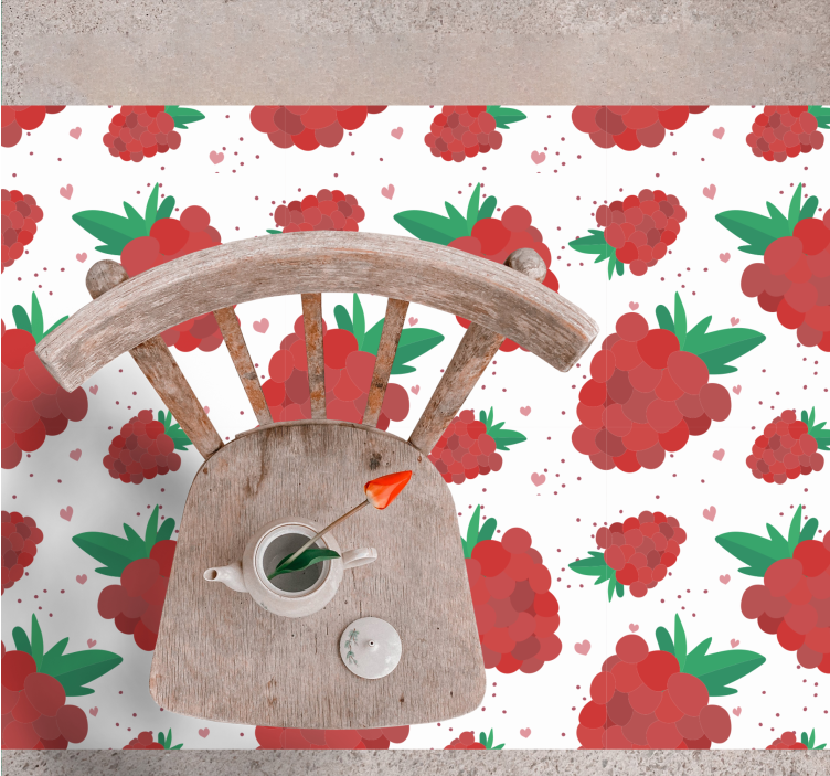 Tapis vinyle plantes motif de baies vibrant - TenStickers