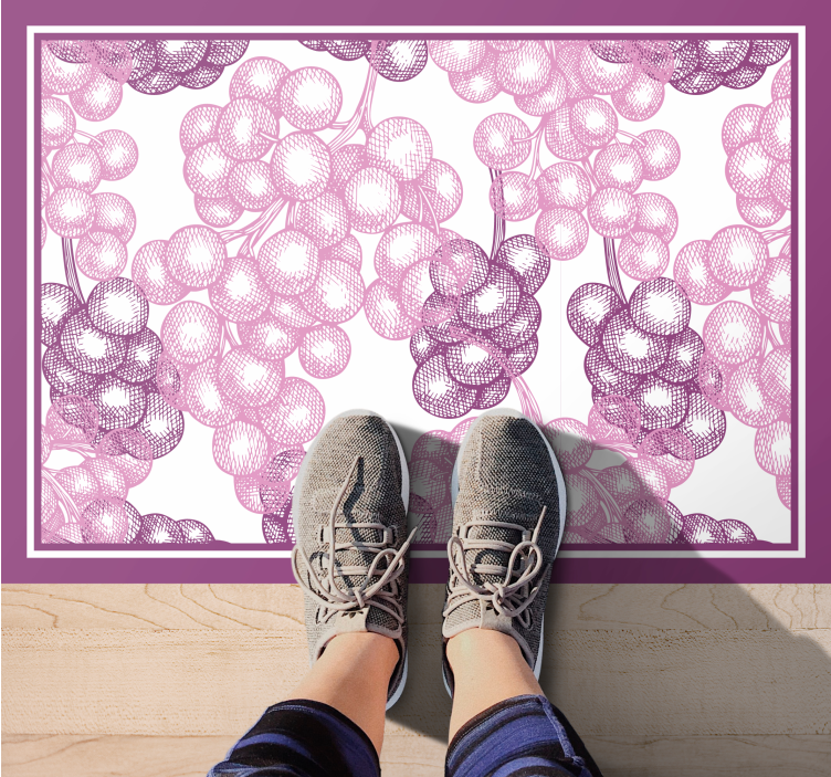 Tapis vinyle plantes conception de raisins violets - TenStickers