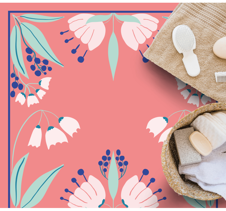 Tapis vinyle plantes palette de motifs - TenStickers