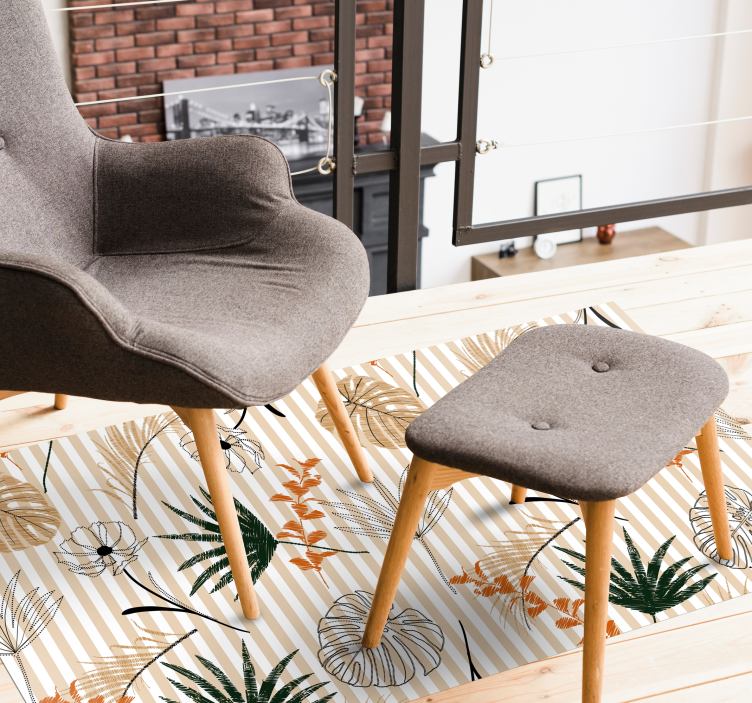 Tapis vinyle plantes thème botanique - TenStickers