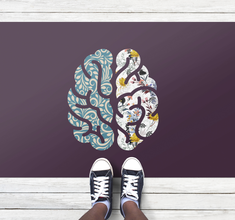 Tapis vinyle plantes yin yang botanique - TenStickers