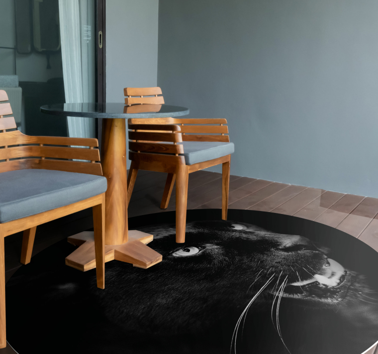 Tapis vinyle extérieur motif panthère noire - TenStickers