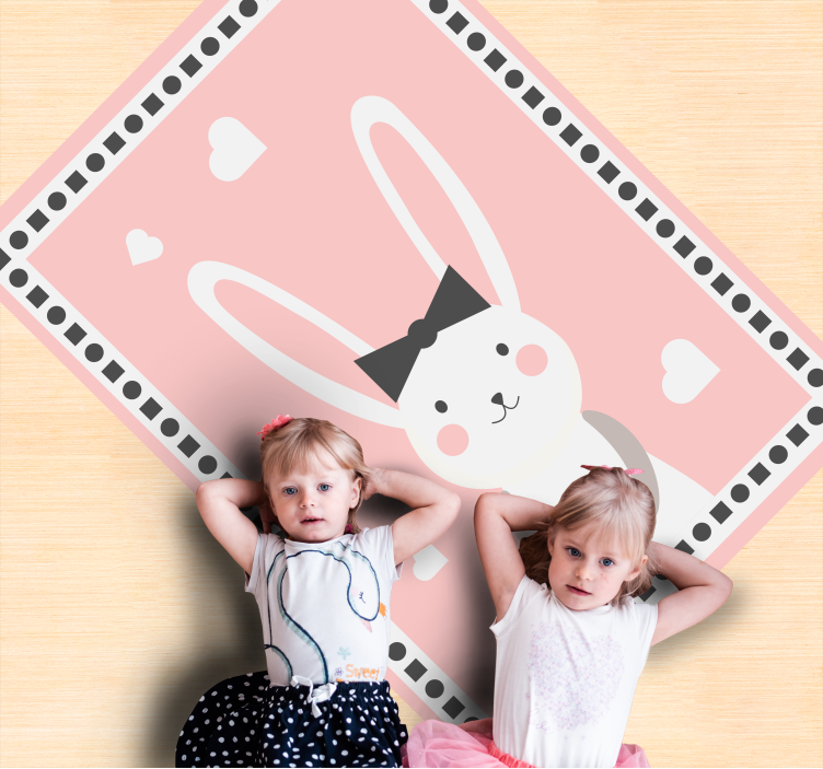 Tapis vinyle bébé décor de chambre de lapin - TenStickers