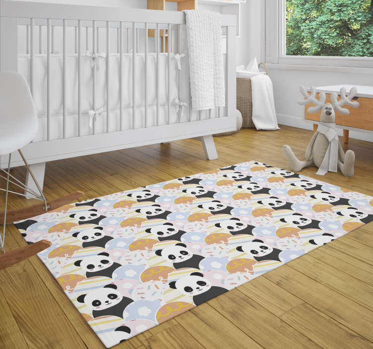 Tapis vinyle bébé modèle de terrain de jeu panda - TenStickers