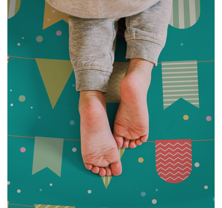 Tapis vinyle pour enfants banderoles festives - TenStickers