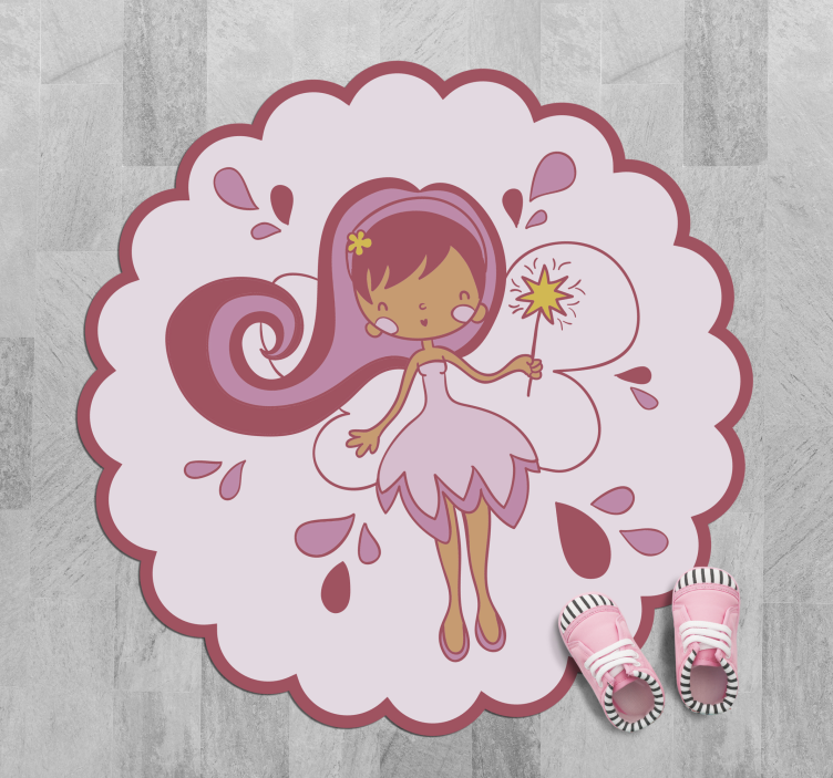 Tapis vinyle pour enfants charmante figure de fée - TenStickers