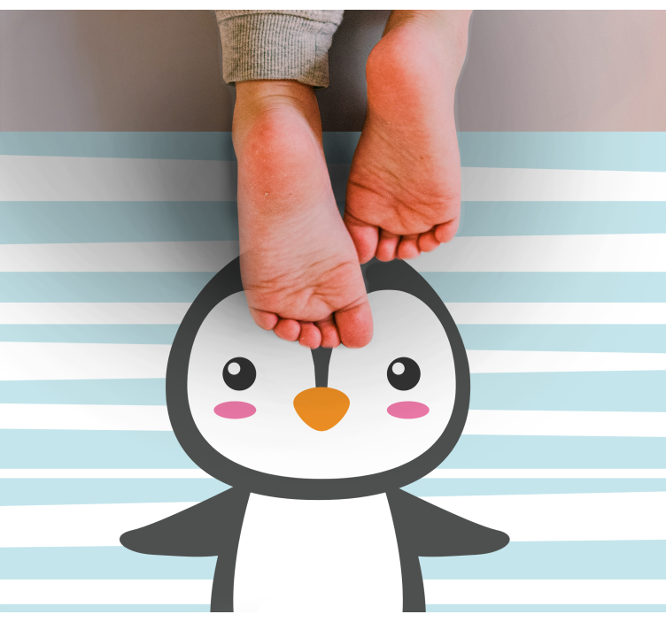 Tapis vinyle bébé conception de pingouin mignon - TenStickers