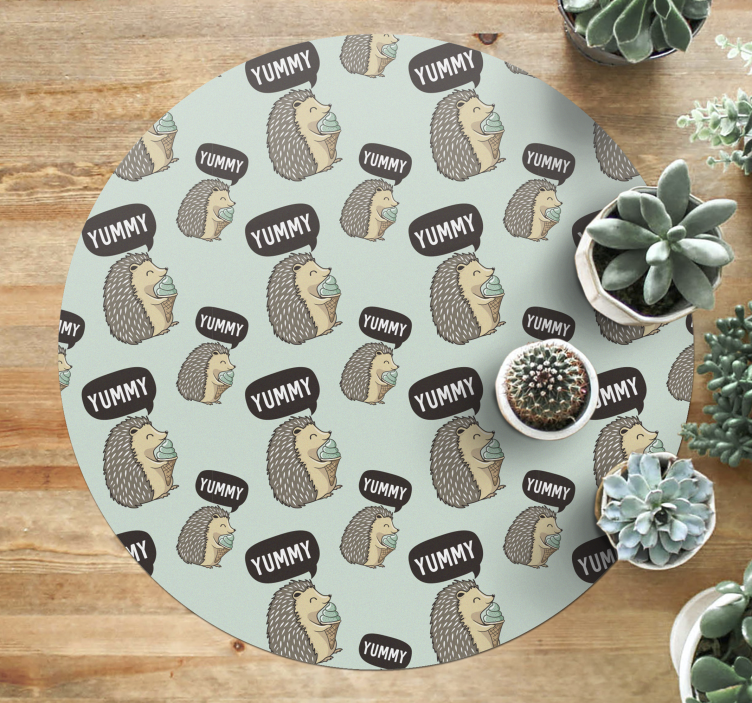 Tapis vinyle pour enfants délice de hérisson - TenStickers