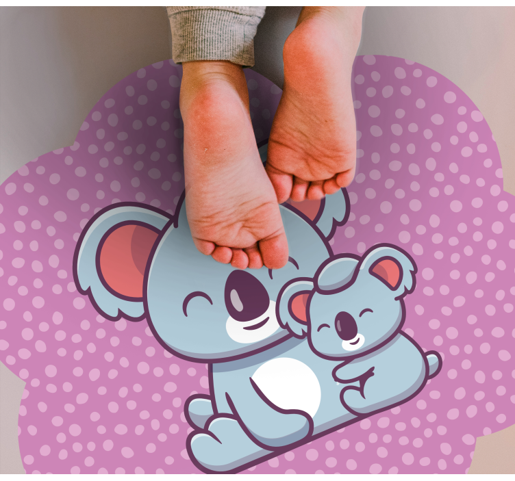 Tapis vinyle pour enfants design famille koala - TenStickers
