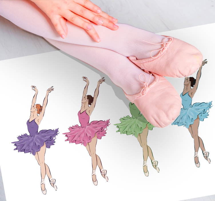 Tapis vinyle autres tapis ensemble de danseurs de ballet - TenStickers