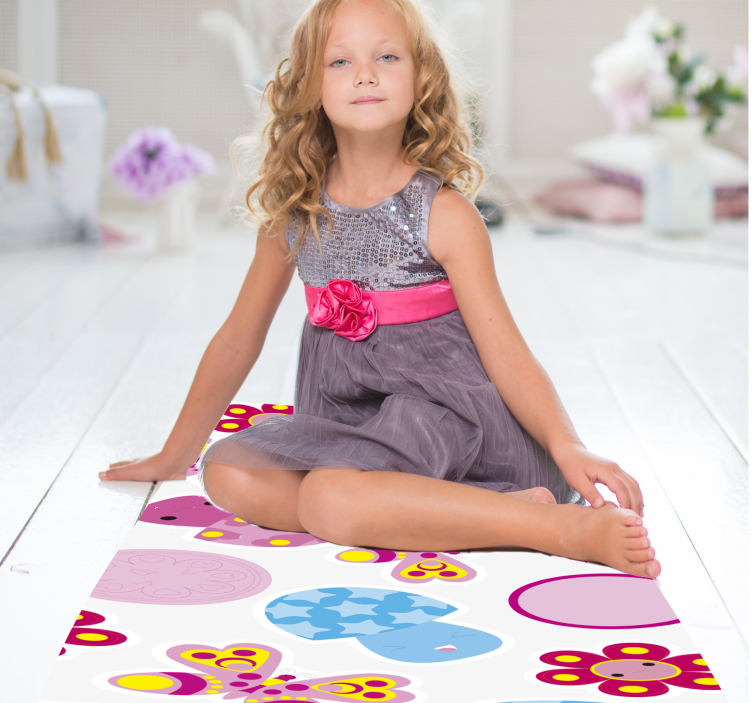 Tapis vinyle pour enfants formes colorées de pépinière - TenStickers
