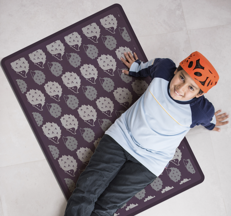 Tapis vinyle pour enfants hérissons de dessins animés - TenStickers