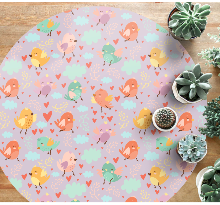 Tapis vinyle animal imprimé oiseau coloré - TenStickers