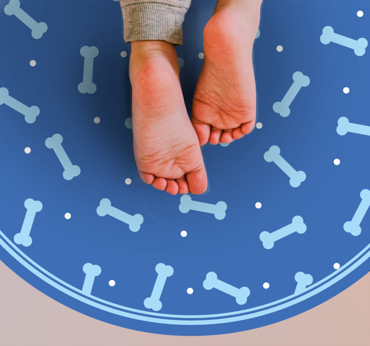 Tapis vinyle rond jeu de motifs osseux - TenStickers