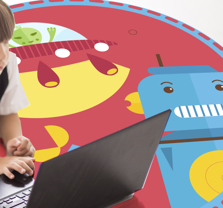 Tapis vinyle pour enfants jeu de robot sous-marin - TenStickers