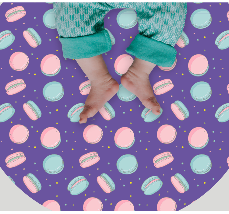 Tapis vinyle pour enfants motif macaron coloré - TenStickers