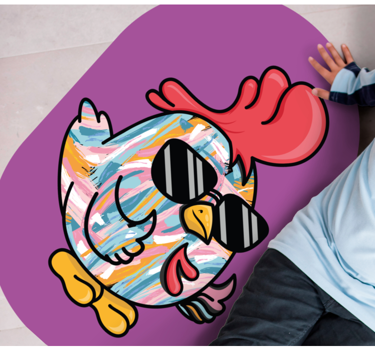 Tapis vinyle autres tapis personnage de poulet chic - TenStickers
