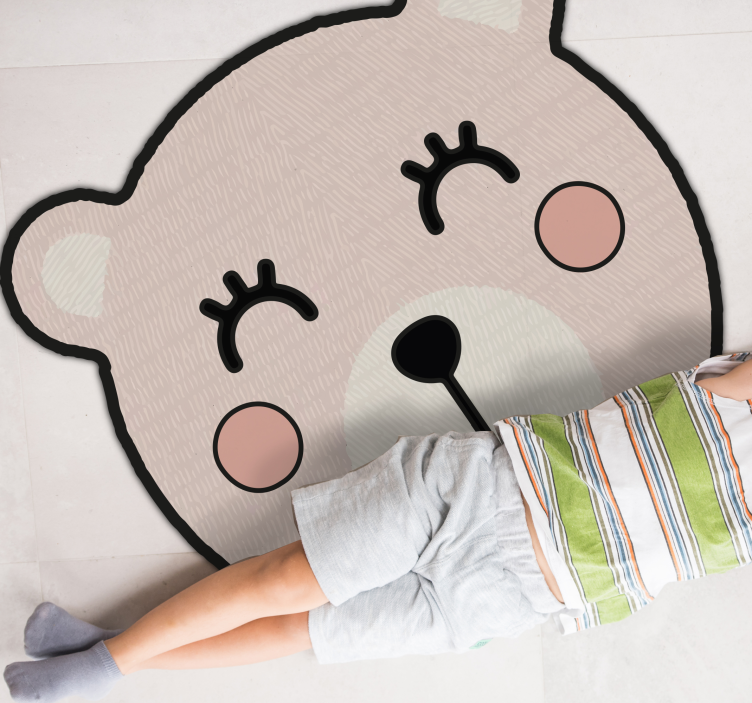 Tapis vinyle pour enfants pièce de personnage d'ours - TenStickers