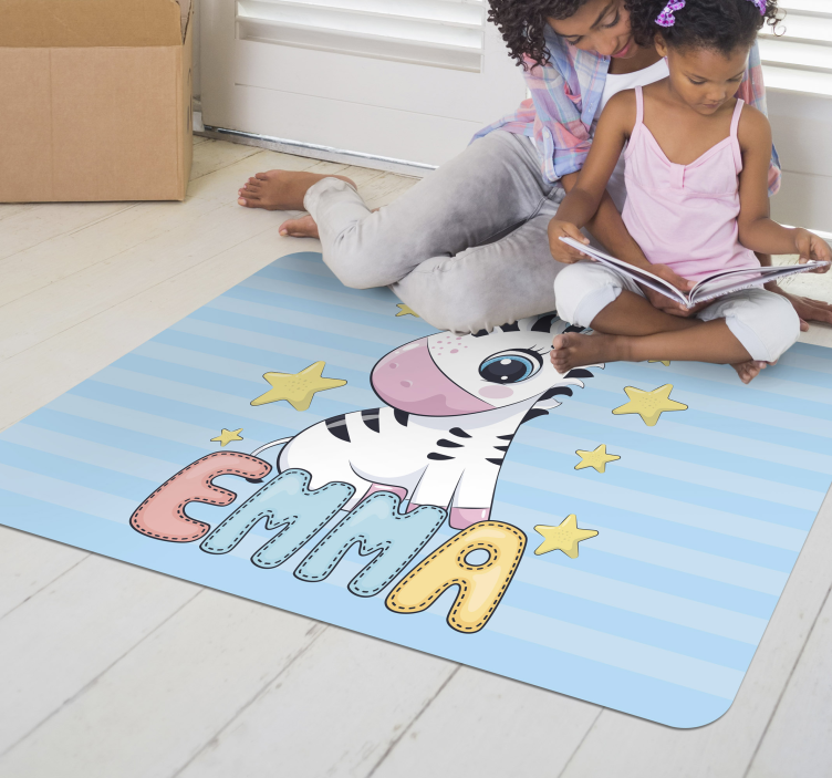Tapis vinyle pour enfants plaisir à rayures zébrées - TenStickers