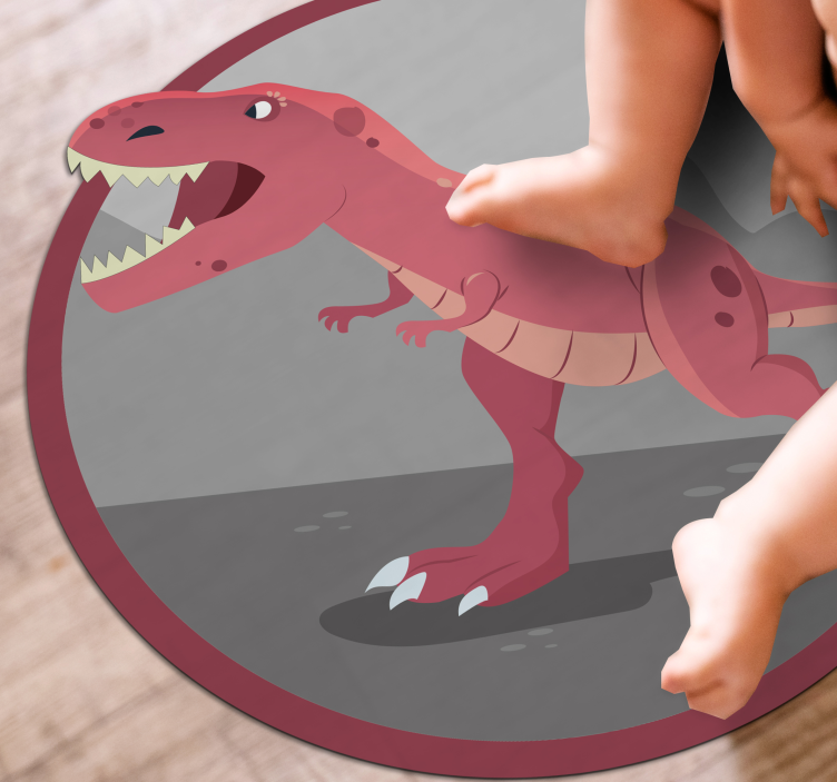 Tapis vinyle pour enfants récréation des dinosaures - TenStickers
