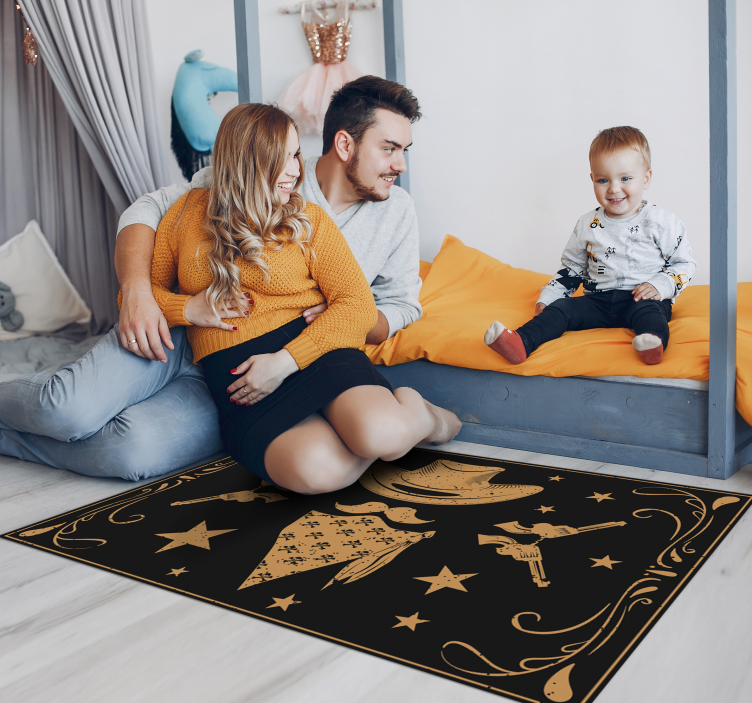 Tapis vinyle pour enfants thème cow-boy - TenStickers