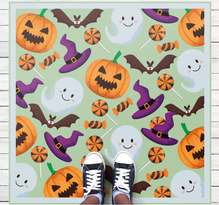 Tapis vinyle pour halloween ambiance joyeuse halloween - TenStickers