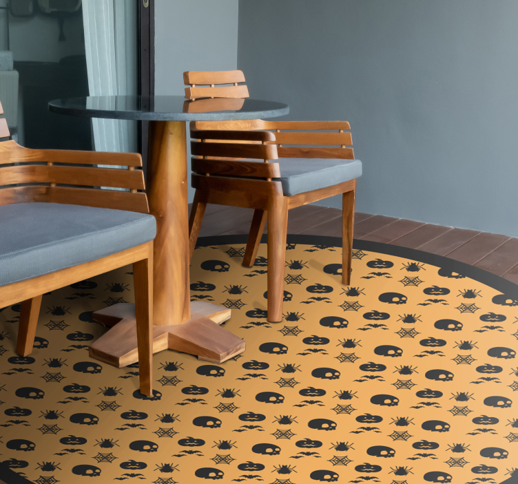 Tapis vinyle pour halloween motif circulaire effrayant - TenStickers