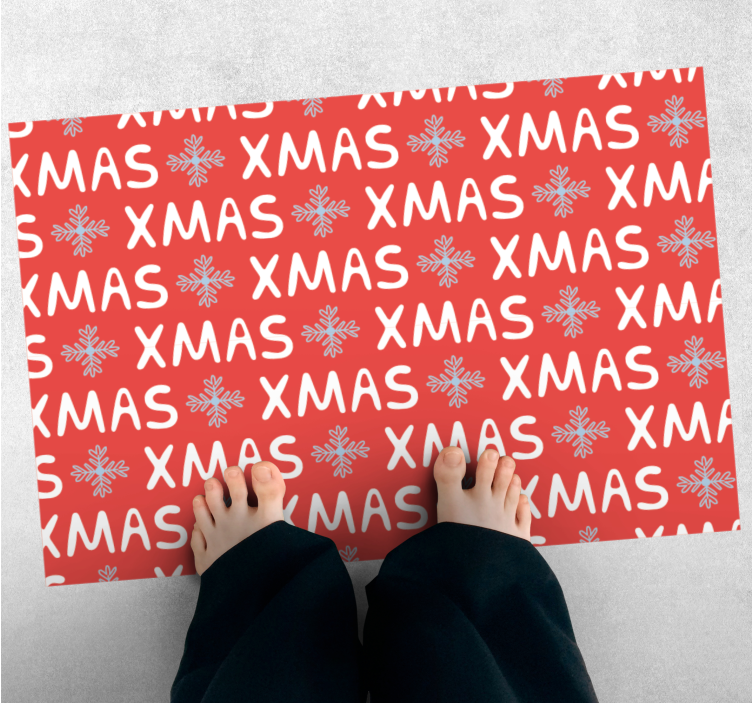 Tapis vinyle noël motif festif de noël - TenStickers
