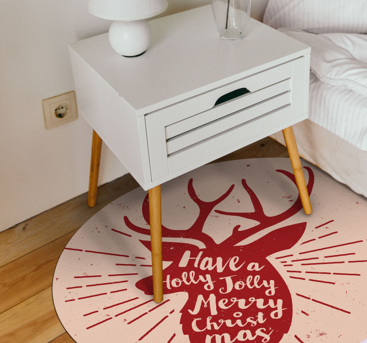 Tapis vinyle noël illustration de renne de noël - TenStickers