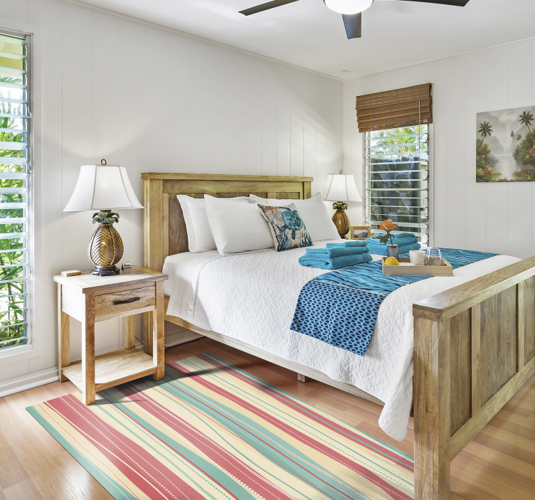 Tapis vinyle rayures coloris rayé - TenStickers