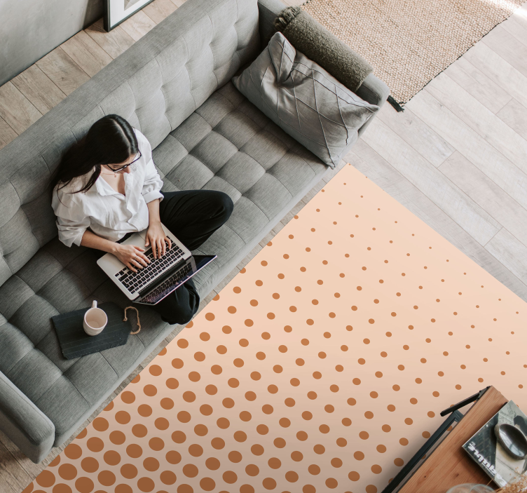 Tapis vinyle rayures dégradé à pois - TenStickers