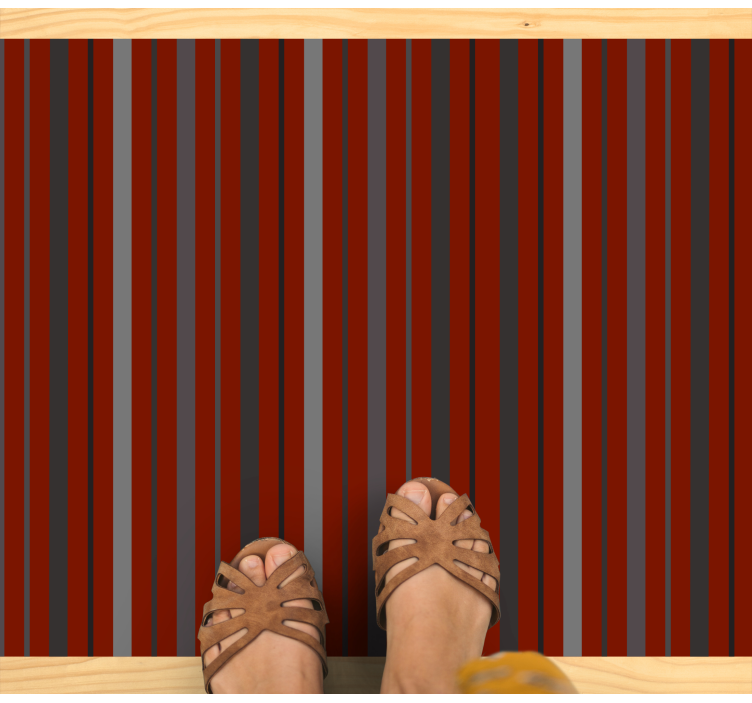 Tapis vinyle rayures conception verticale marron - TenStickers
