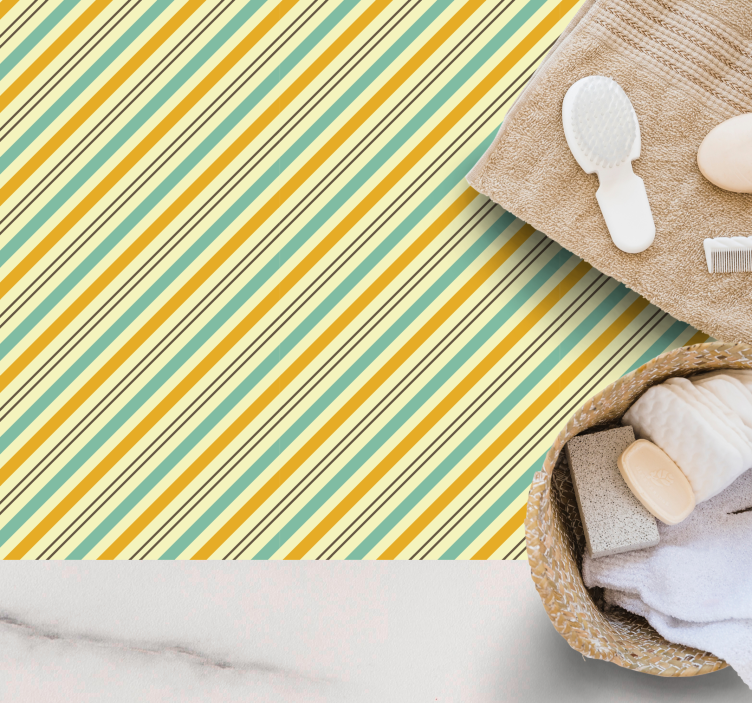 Tapis vinyle rayures motif à bandes obliques - TenStickers