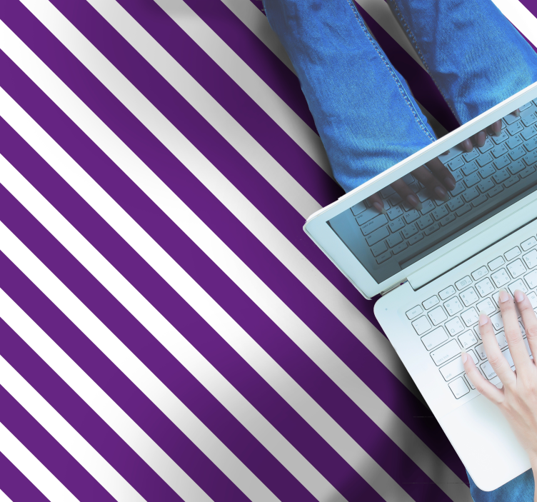 Tapis vinyle rayures motif à bandes violettes - TenStickers