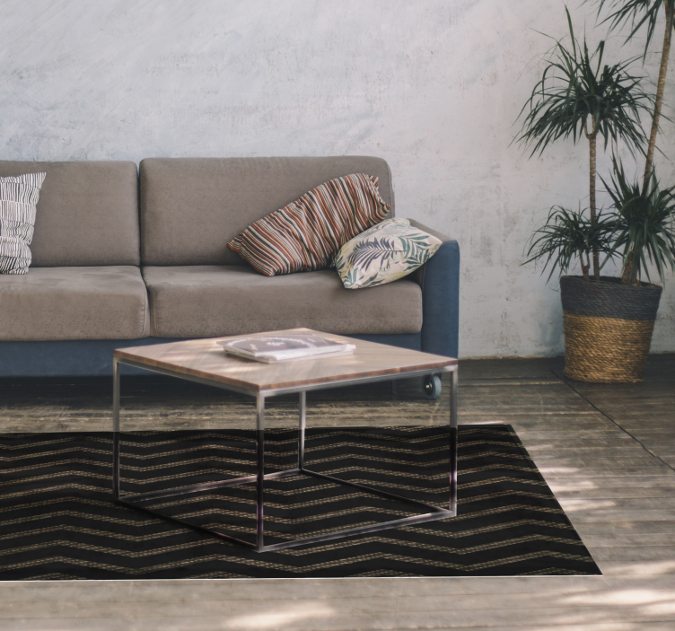 Tapis vinyle rayures motif à chevrons - TenStickers