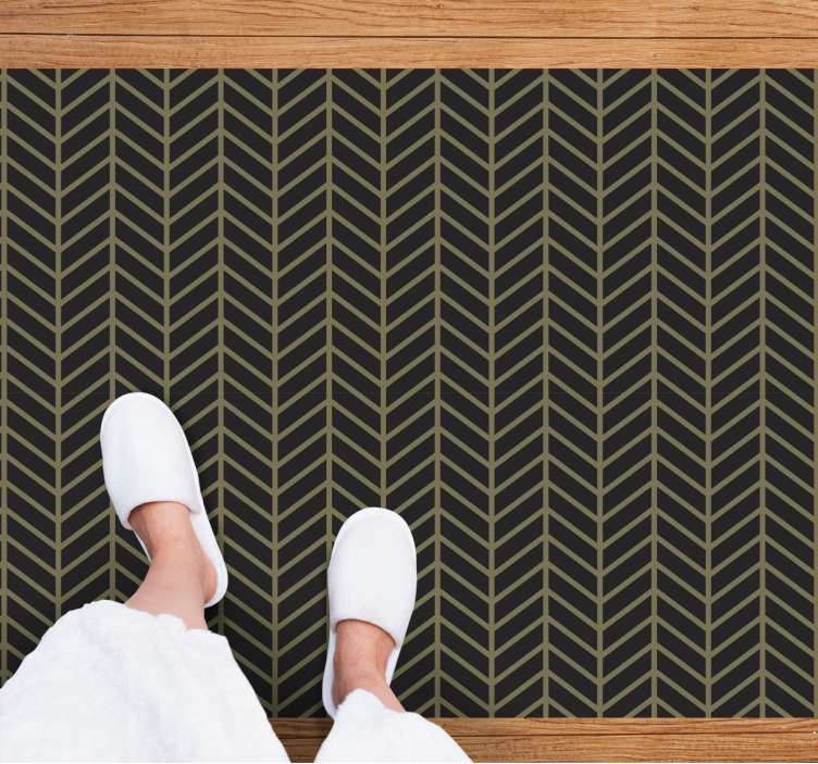 Tapis vinyle rayures motif à chevrons - TenStickers